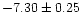 $-7.30\pm0.25$