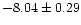 $-8.04\pm0.29$
