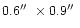 $0.6{\hbox{$^{\prime\prime}$ }}\times0.9{\hbox{$^{\prime\prime}$ }}$