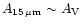 $A_{15\,\mu
{\rm m}}\sim A_{\rm V}$