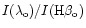 $I(\lambda_{\rm o})\slash I({\rm H\beta_o})$