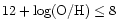 $12+\log({\rm O/H})\le 8$
