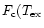 $F_{\rm c}(T_{\rm ex}$