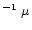 $^{-1}~\mu$