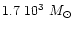 \(1.7~10 ^{3}~M_{\odot } \)