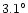 \( 3.1^{\circ} \)