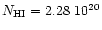 \( N_{\rm HI} =2.28~10^{20} \)