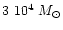 \( 3~10 ^{4}~M_{\odot } \)