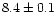 \( 8.4\pm 0.1 \)