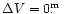 $\Delta V = 0{\hbox{$.\!\!^{\rm m}$ }}$