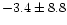 $-3.4\pm 8.8$