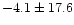 $-4.1\pm17.6$