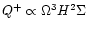 $Q^+ \propto \Omega^3 H^2 \Sigma$