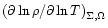 $\left(\partial \ln \rho / \partial \ln T
\right)_{\Sigma,\Omega}$