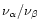 $\nu_\alpha/\nu_\beta$