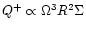 $Q^+ \propto \Omega^3 R^2 \Sigma$