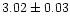 $3.02 \pm 0.03$
