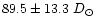 $89.5\pm 13.3~D_{\odot}$