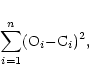 \begin{eqnarray*}\sum_{i=1}^n ({\rm O}_i{-}{\rm C}_i)^2,
\end{eqnarray*}