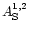 $A^{1,2}_{\rm S}$
