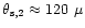 ${\theta}_{\rm s,2}\approx 120~\mu$