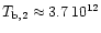 $T_{\rm b,2}\approx 3.7\,10^{12}$