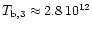 $T_{\rm b,3}\approx 2.8\,10^{12}$