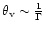 ${\theta}_{\rm v}\sim\frac{1}{\Gamma}$