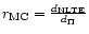 $r_{{\rm MC}} = \frac{d_{{\rm NLTE}}}{d_\Pi}$