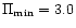 $\Pi_{{\rm min}}=3.0$