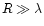 $R \gg \lambda$