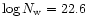 $\log N_{\rm w} = 22.6$