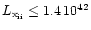 $L_{\rm x_{ii}} \le 1.4\,10^{42}$