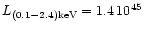 $L_{\rm (0.1-2.4) keV} = 1.4\,10^{45}$