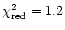 $\chi^2_{\rm red}=1.2$