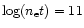 $\log(n_{\rm e}t)=11$