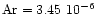 ${\rm Ar}=3.45~10^{-6}$