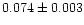 $0.074\pm0.003$