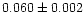 $0.060\pm0.002$