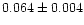$0.064\pm0.004$