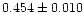 $0.454\pm0.010$
