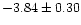 $-3.84\pm0.30$