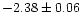 $-2.38\pm0.06$