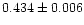$0.434\pm0.006$