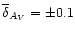$\overline\delta_{A_{V}} = \pm0.1$