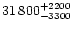 $31\,800^{+2200}_{-3300}$