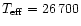 $T_{\rm eff} = 26\,700$