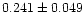$0.241\pm0.049$