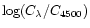 $\log(C_{\lambda}/C_{4500})$