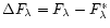 $\Delta F_{\lambda} = F_{\lambda}-F^*_{\lambda}$